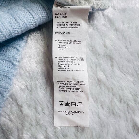 Urban Heritage Womens Light Blue Snowman Crew Neck Pullover Sweater Size XL - Picture 5 of 6